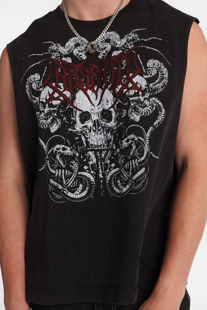 Arsenic Skulls & Sword Graphic Tank Top – West49 | Amnesia