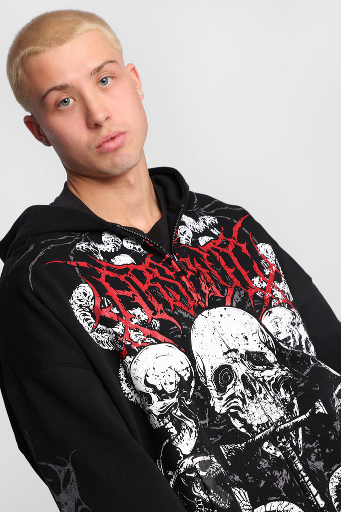 Arsenic Skull Graphic Zip-Up Hoodie – West49 | Amnesia