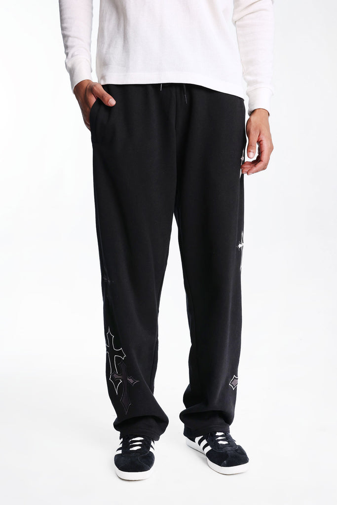 Arsenic Crosses Straight Leg Sweatpants – West49 | Amnesia