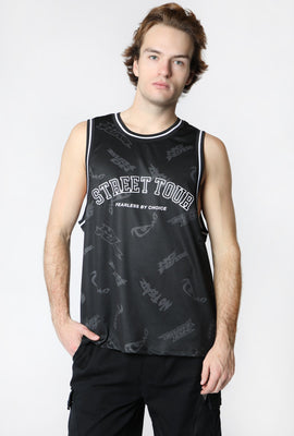 Mens Printed Basketball Jersey Tank Top