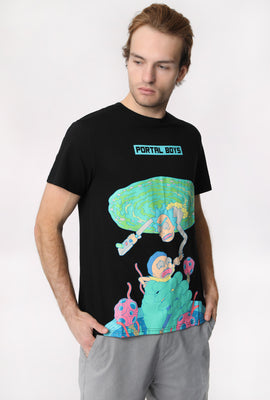Mens Rick And Morty Portal Boys T-Shirt