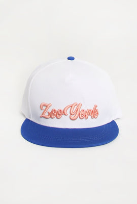 Zoo York Mens Script Logo Flat Brim Hat