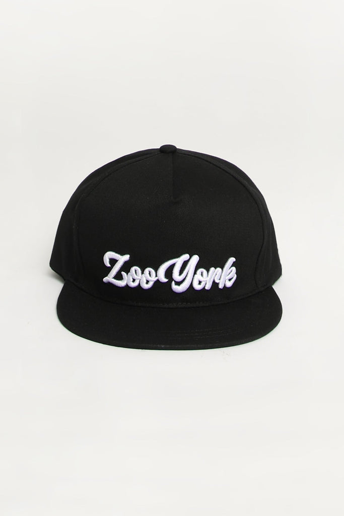 Zoo York Youth Script Logo Flat Brim Hat, – West49