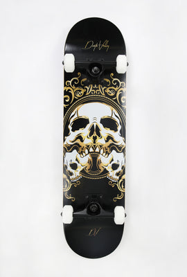 Death Valley Gold Skulls Skateboard 7.75