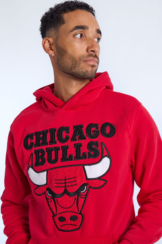 CHICAGO BULLS 刺繍ロゴ ウェア Lサイズ Mens Chicago Bulls Chenille Logo Hoodie – West49
