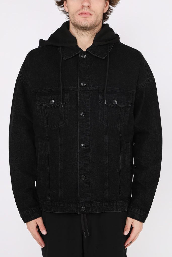 West49 Mens Denim Hooded Jacket