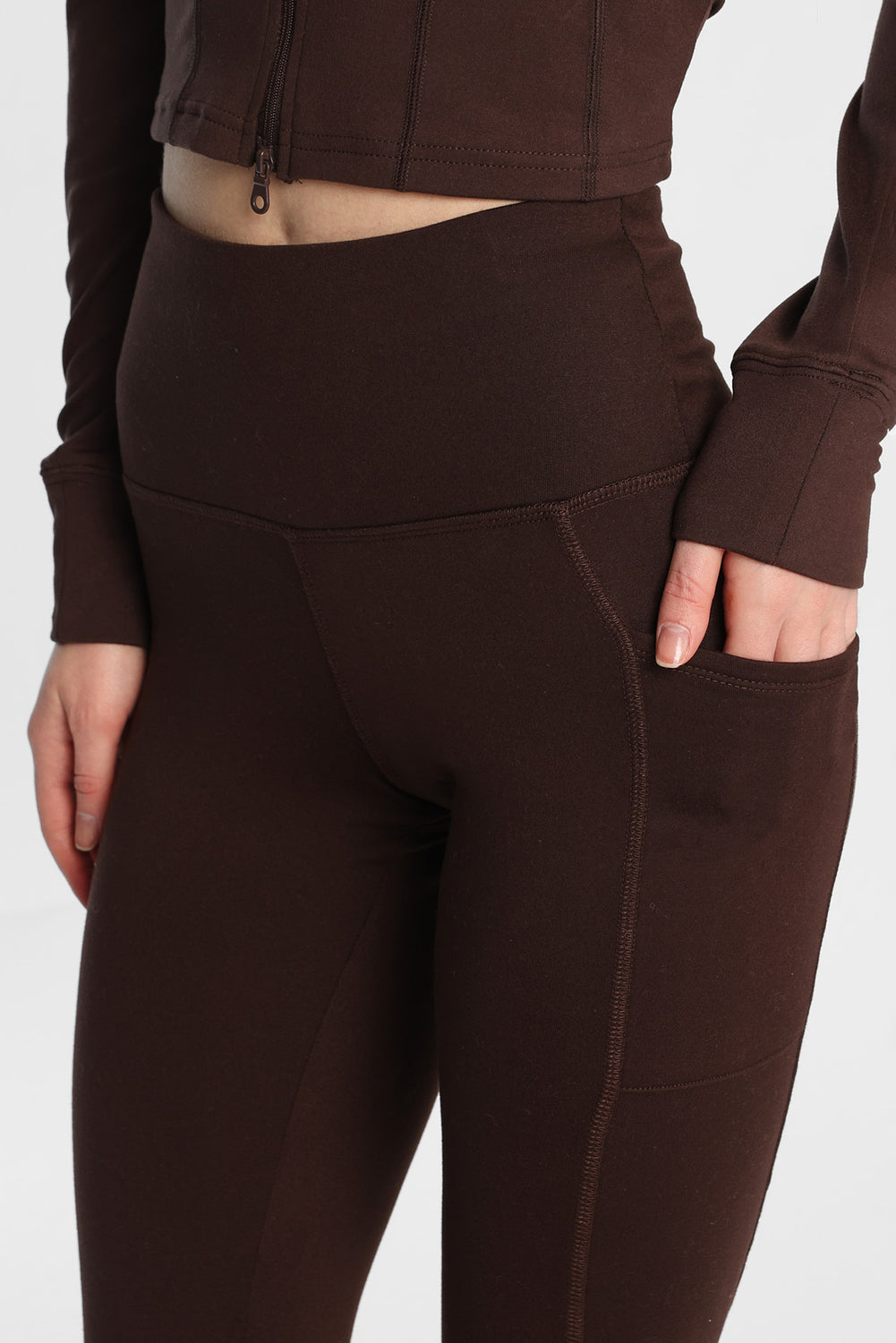 Legging à poches en molleton brossé ultra-doux Legging à poches en molleton brossé ultra-doux