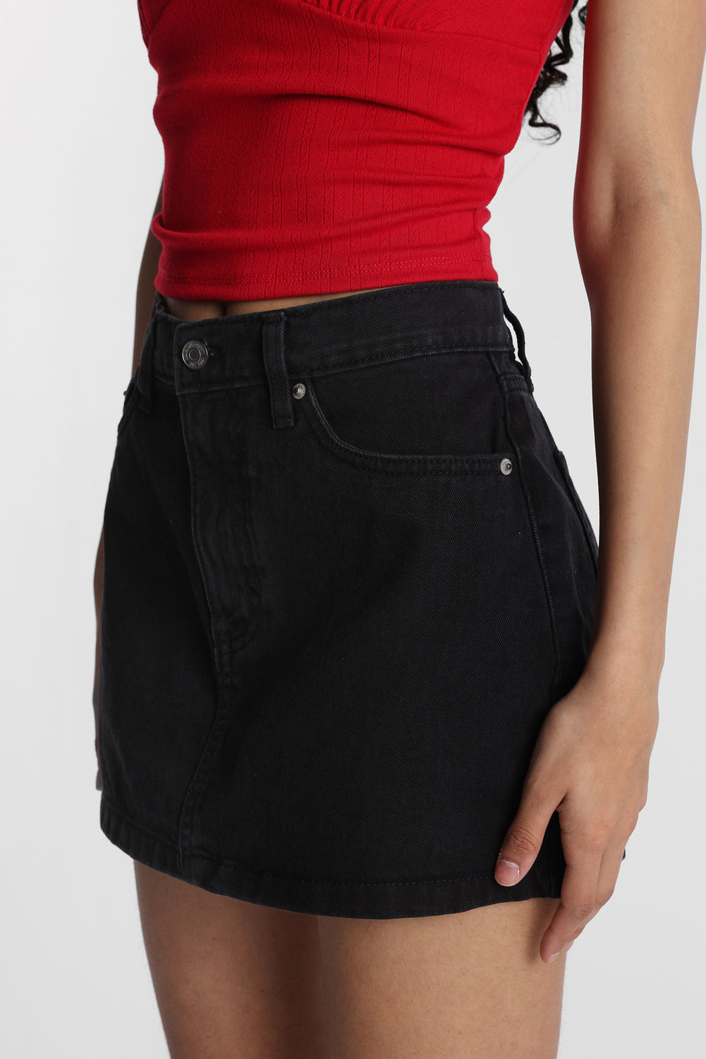 High Rise Denim Mini Skirt High Rise Denim Mini Skirt