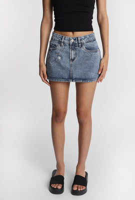 Low Rise Denim Skort