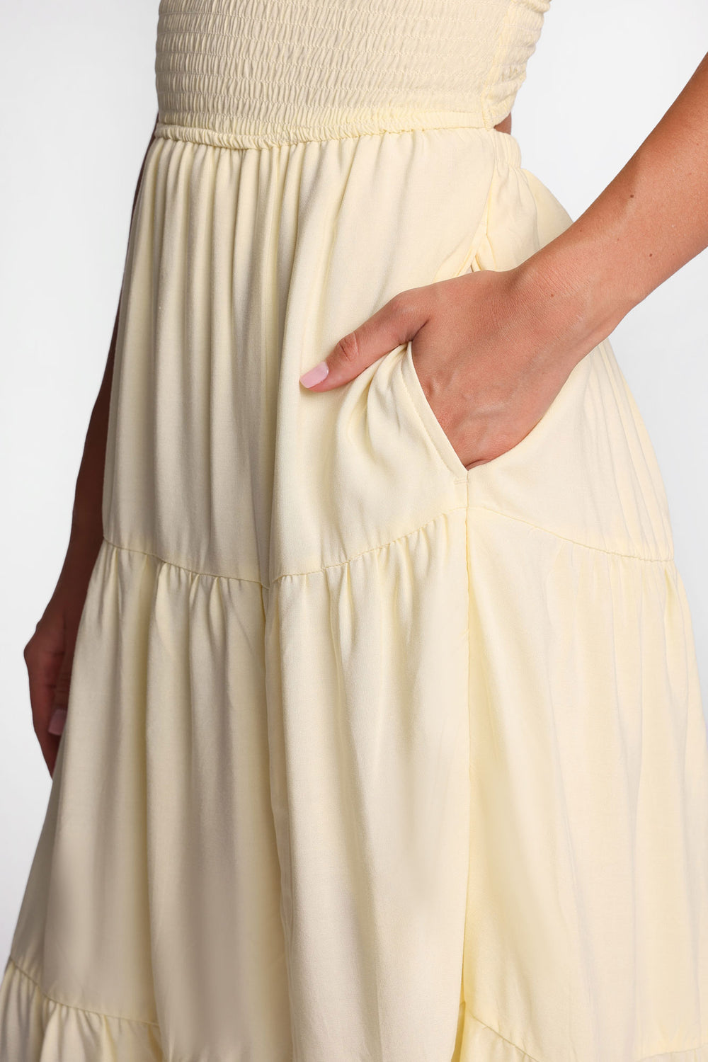 Smocked Waist Cross-Back Maxi Dress Smocked Waist Cross-Back Maxi Dress