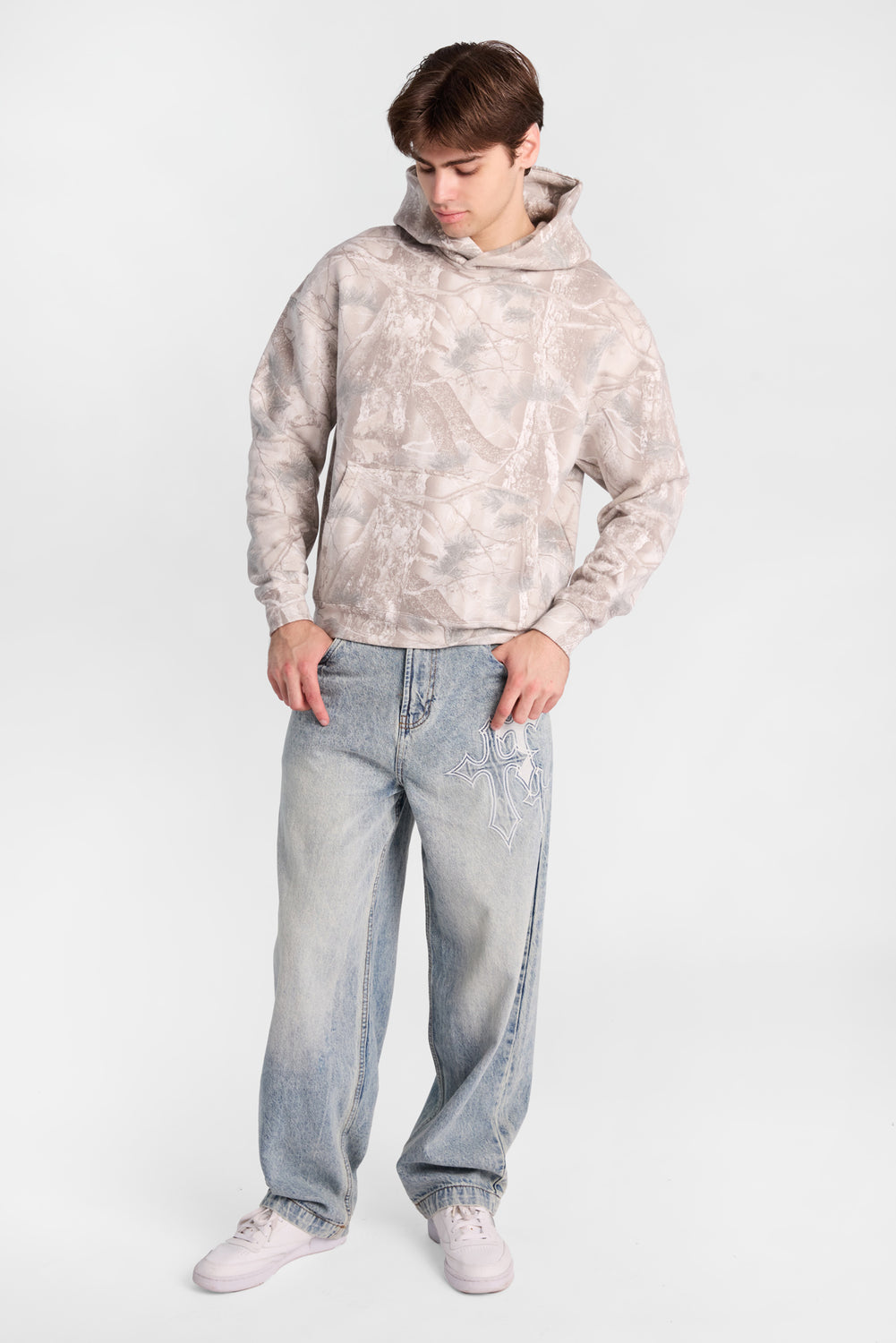 North Western Tree Camouflage Boxy Hoodie North Western Tree Camouflage Boxy Hoodie