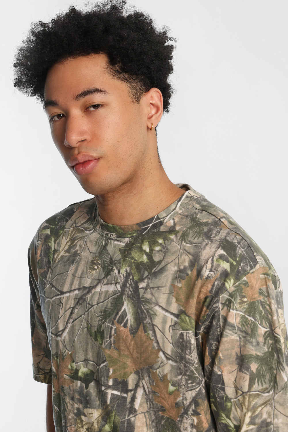 T-shirt surdimensionné imprimé camouflage arbres T-shirt surdimensionné imprimé camouflage arbres