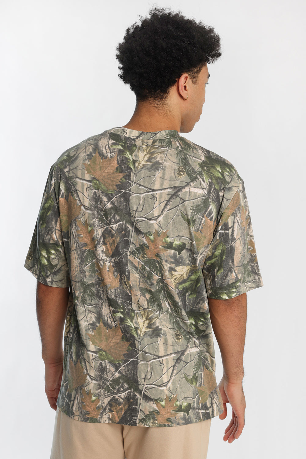 T-shirt surdimensionné imprimé camouflage arbres T-shirt surdimensionné imprimé camouflage arbres