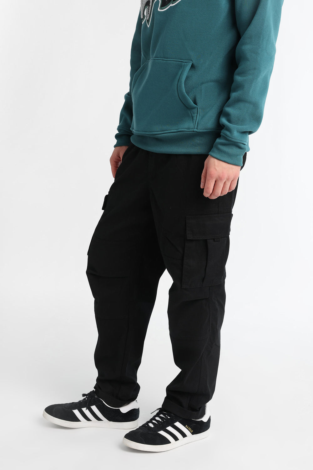 Pantalon cargo en sergé décontracté Pantalon cargo en sergé décontracté