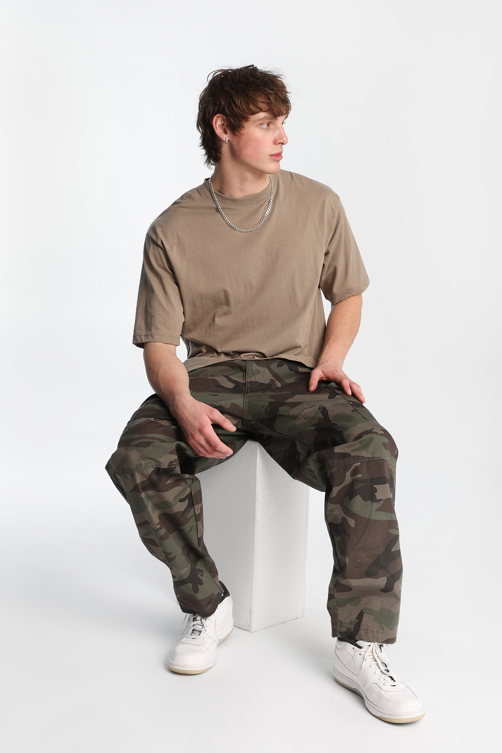 Pantalon cargo ample en ripstop Pantalon cargo ample en ripstop