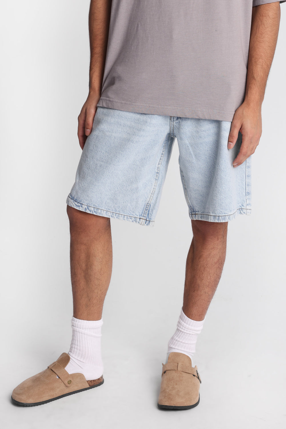 Loose Embroidered Denim Shorts Loose Embroidered Denim Shorts