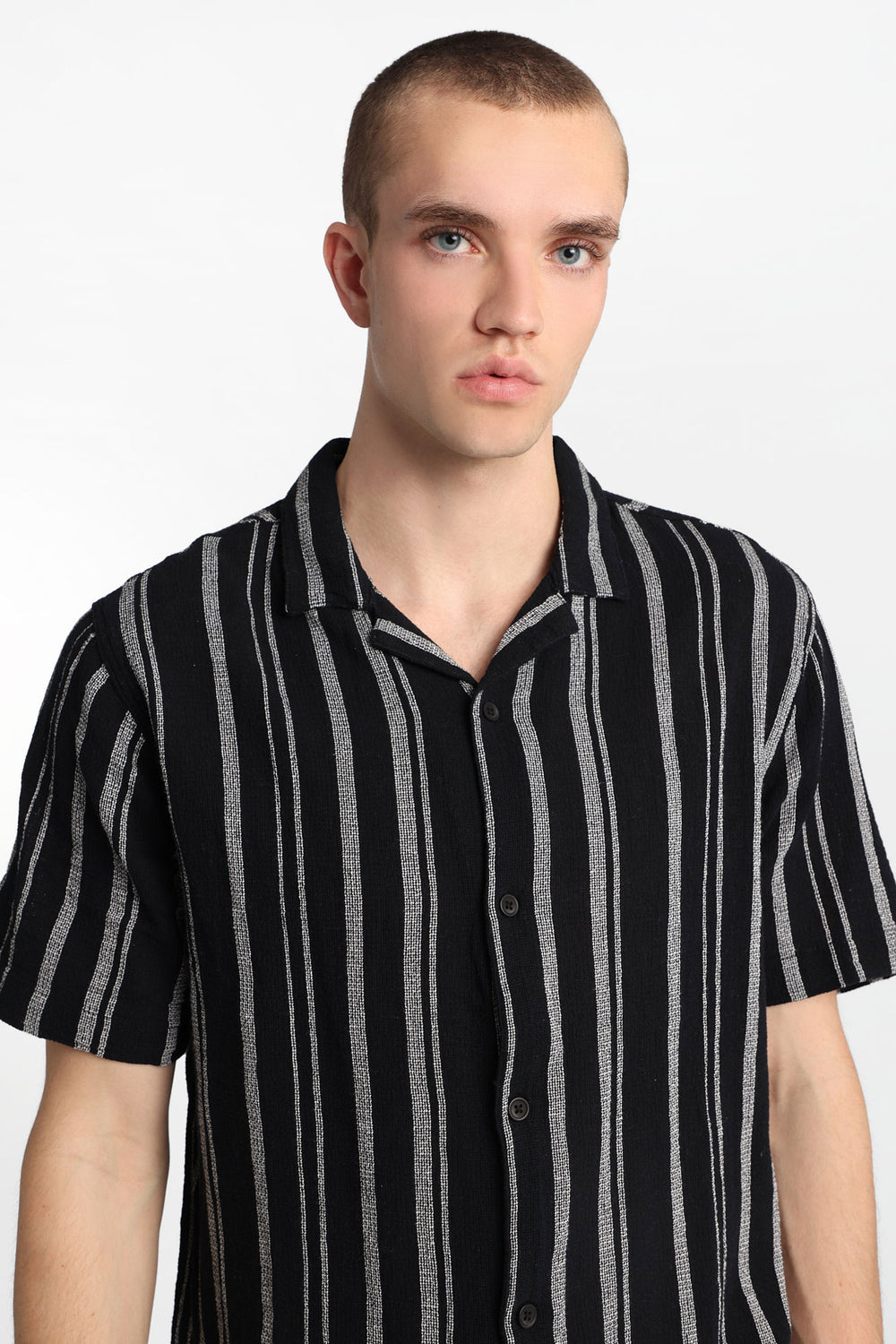 Striped Cotton Gauze Button-Up Shirt Striped Cotton Gauze Button-Up Shirt