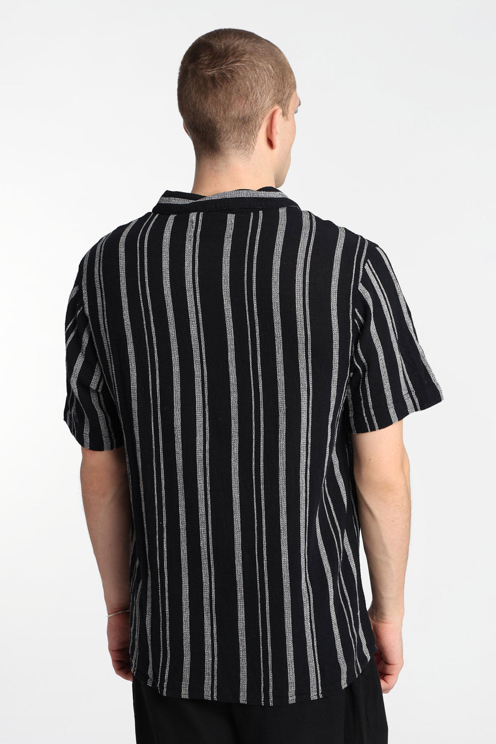 Striped Cotton Gauze Button-Up Shirt Striped Cotton Gauze Button-Up Shirt