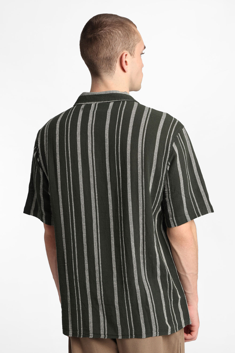 Striped Cotton Gauze Button-Up Shirt Striped Cotton Gauze Button-Up Shirt