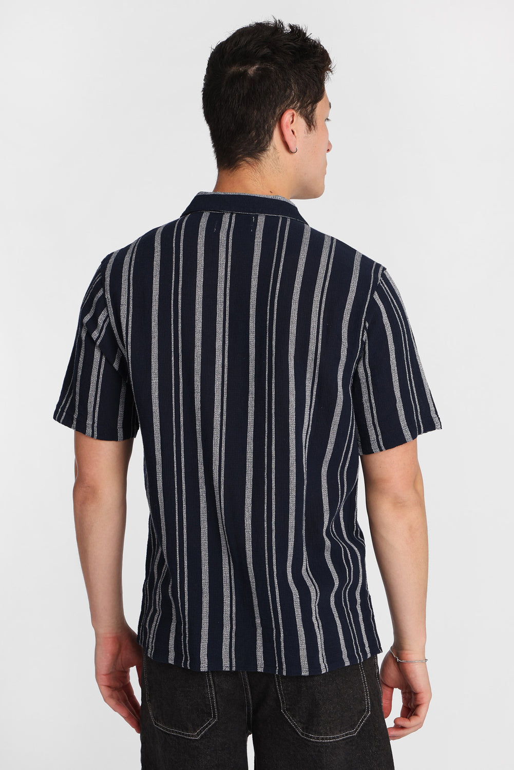 Striped Cotton Gauze Button-Up Shirt Striped Cotton Gauze Button-Up Shirt