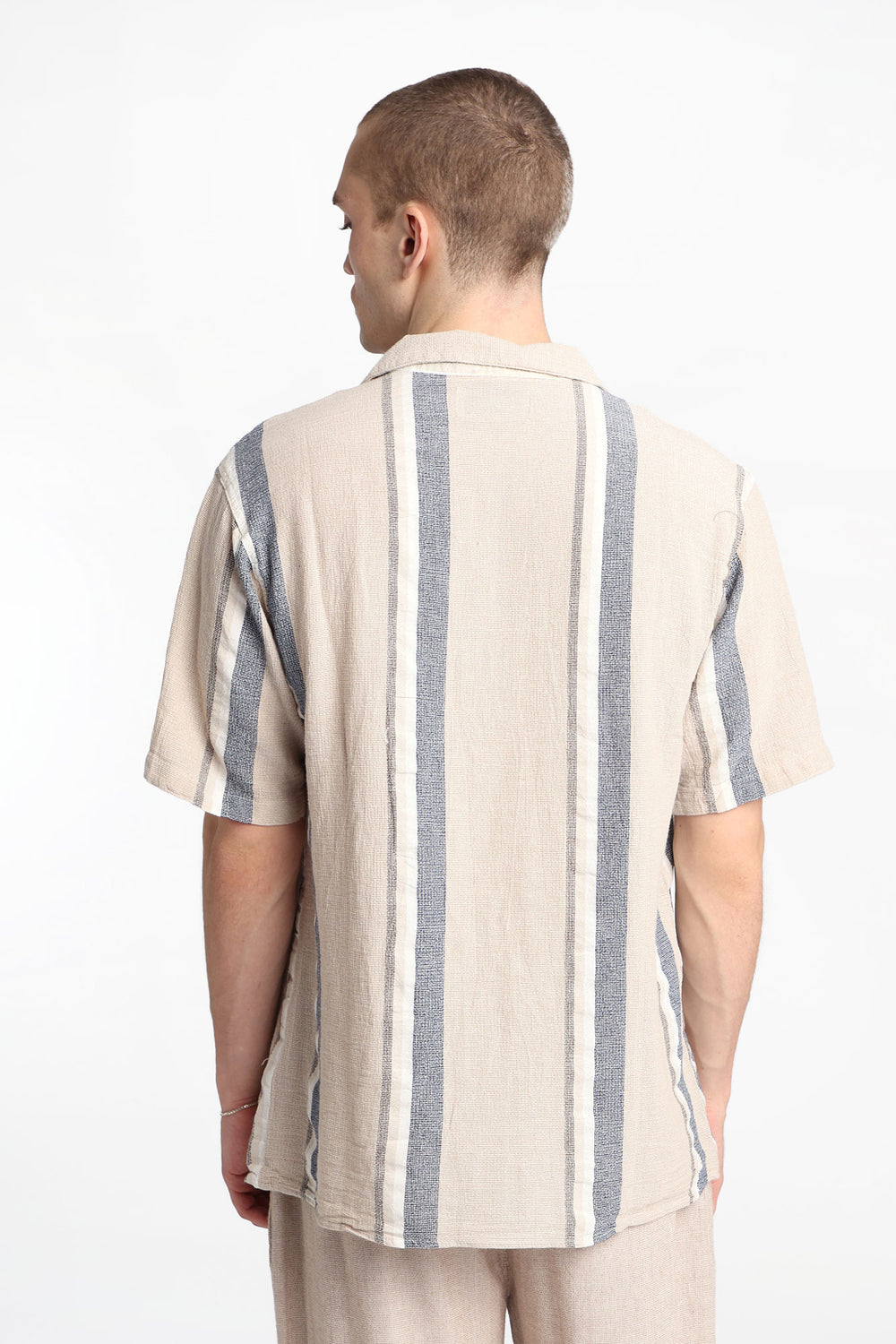 Striped Cotton Gauze Button-Up Shirt Striped Cotton Gauze Button-Up Shirt
