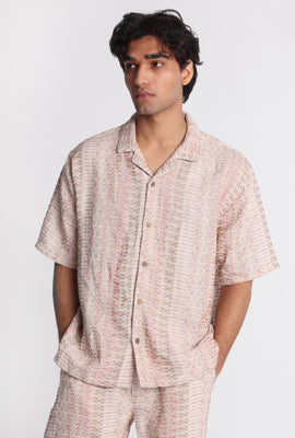 Chemise texturée boutonnée