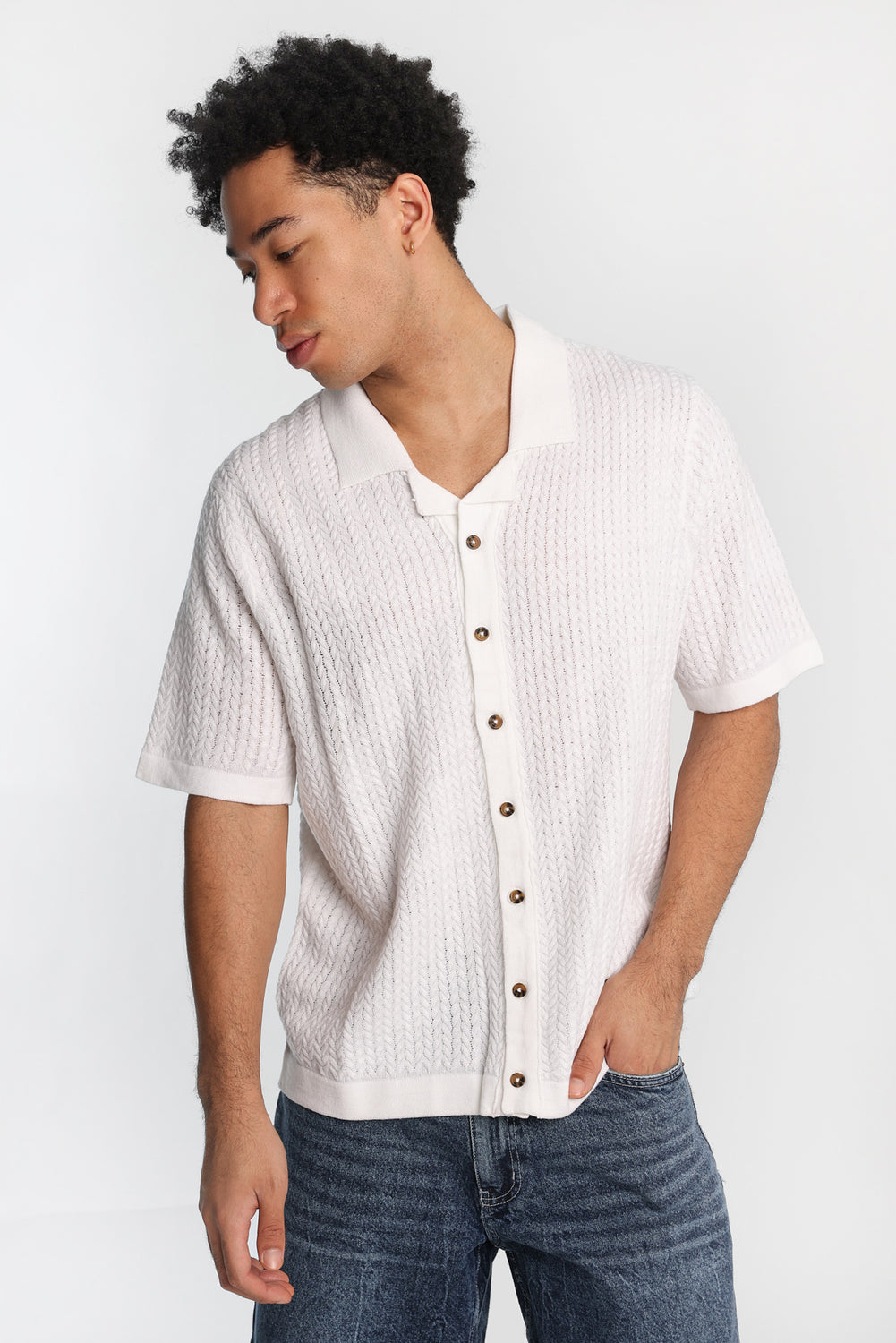 Chevron Short Sleeve Button-Up Shirt Chevron Short Sleeve Button-Up Shirt