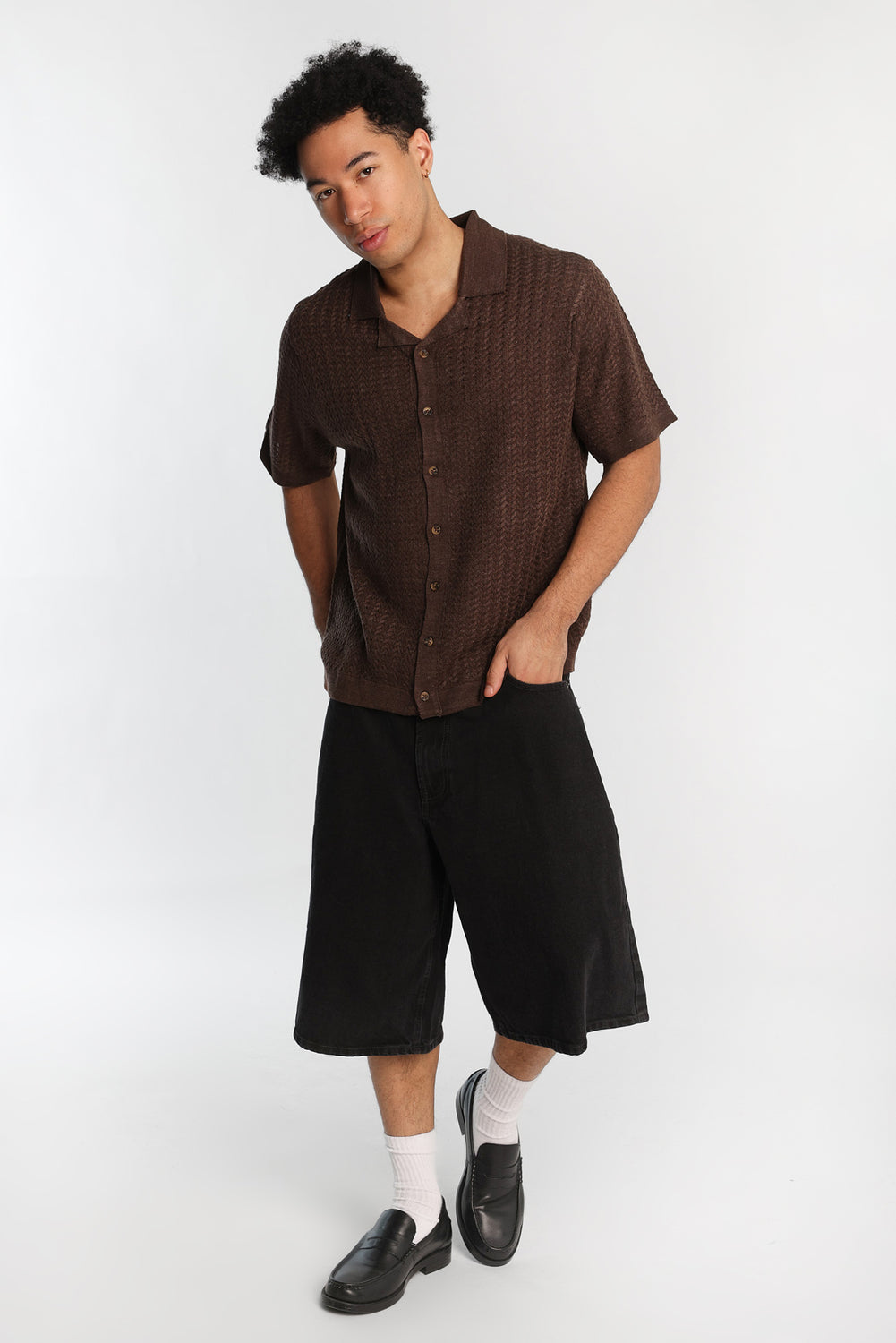 Chevron Short Sleeve Button-Up Shirt Chevron Short Sleeve Button-Up Shirt