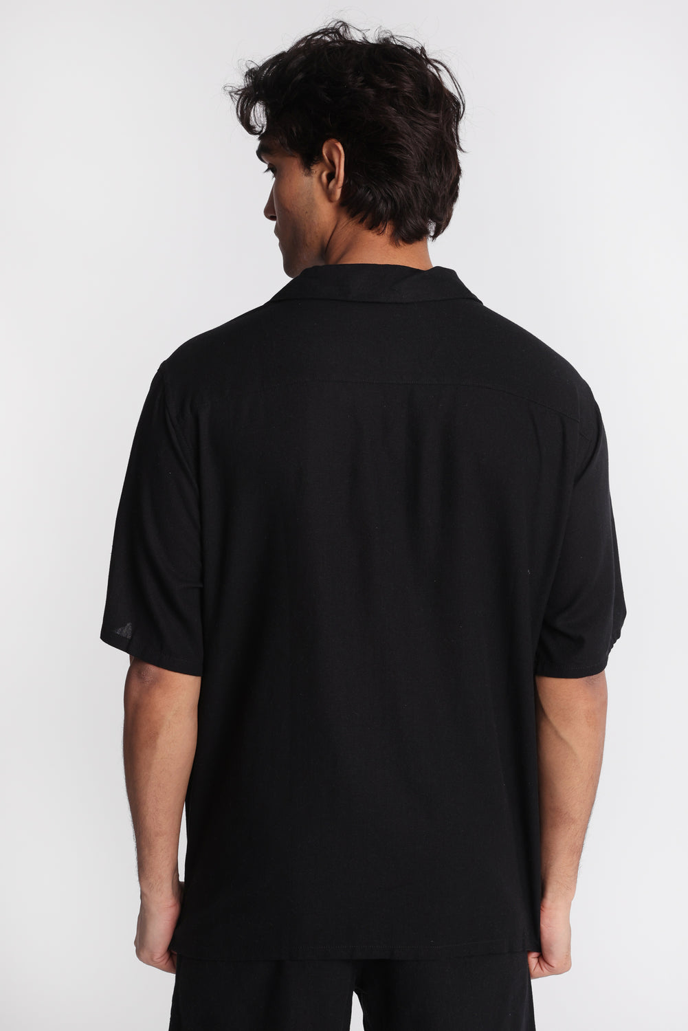 Linen-Blend Button-Up Shirt Linen-Blend Button-Up Shirt