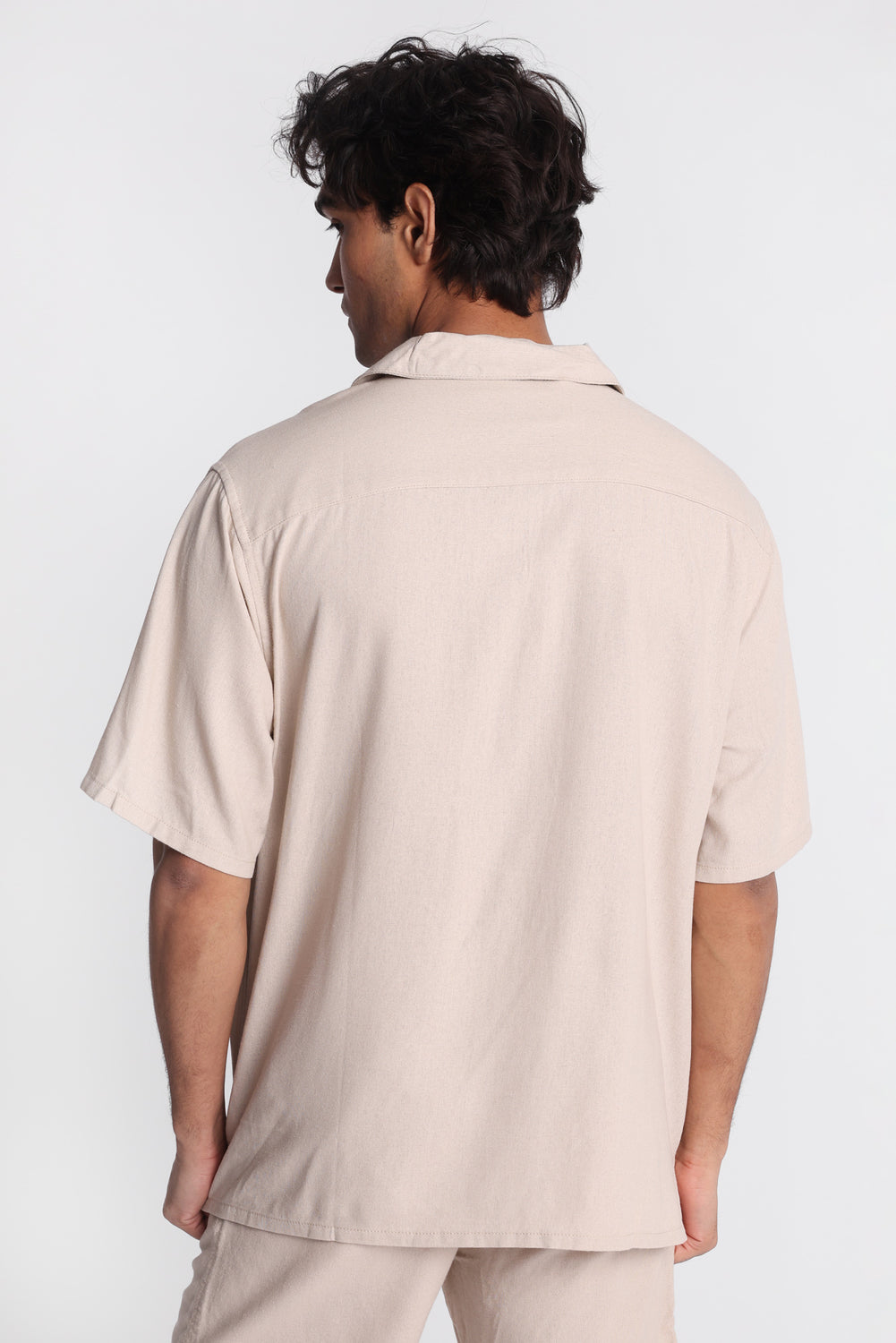 Linen-Blend Button-Up Shirt Linen-Blend Button-Up Shirt