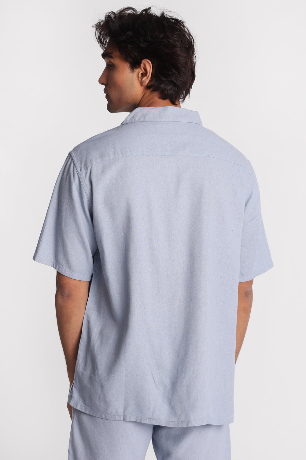 Chemise boutonnée en mélange de lin Chemise boutonnée en mélange de lin