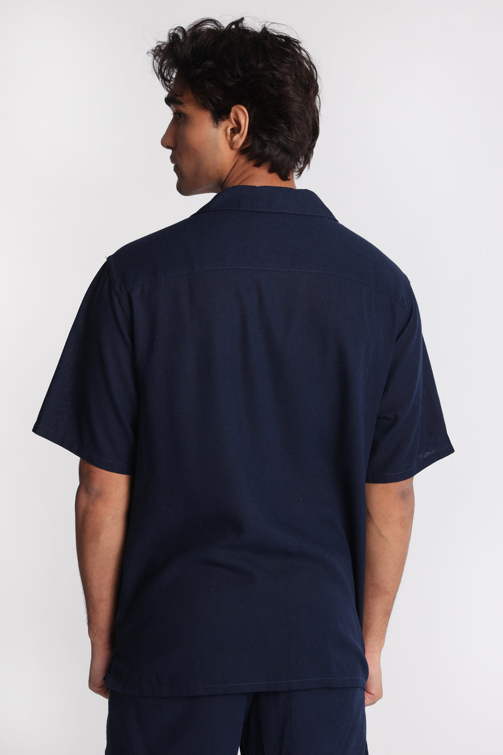 Linen-Blend Button-Up Shirt Linen-Blend Button-Up Shirt