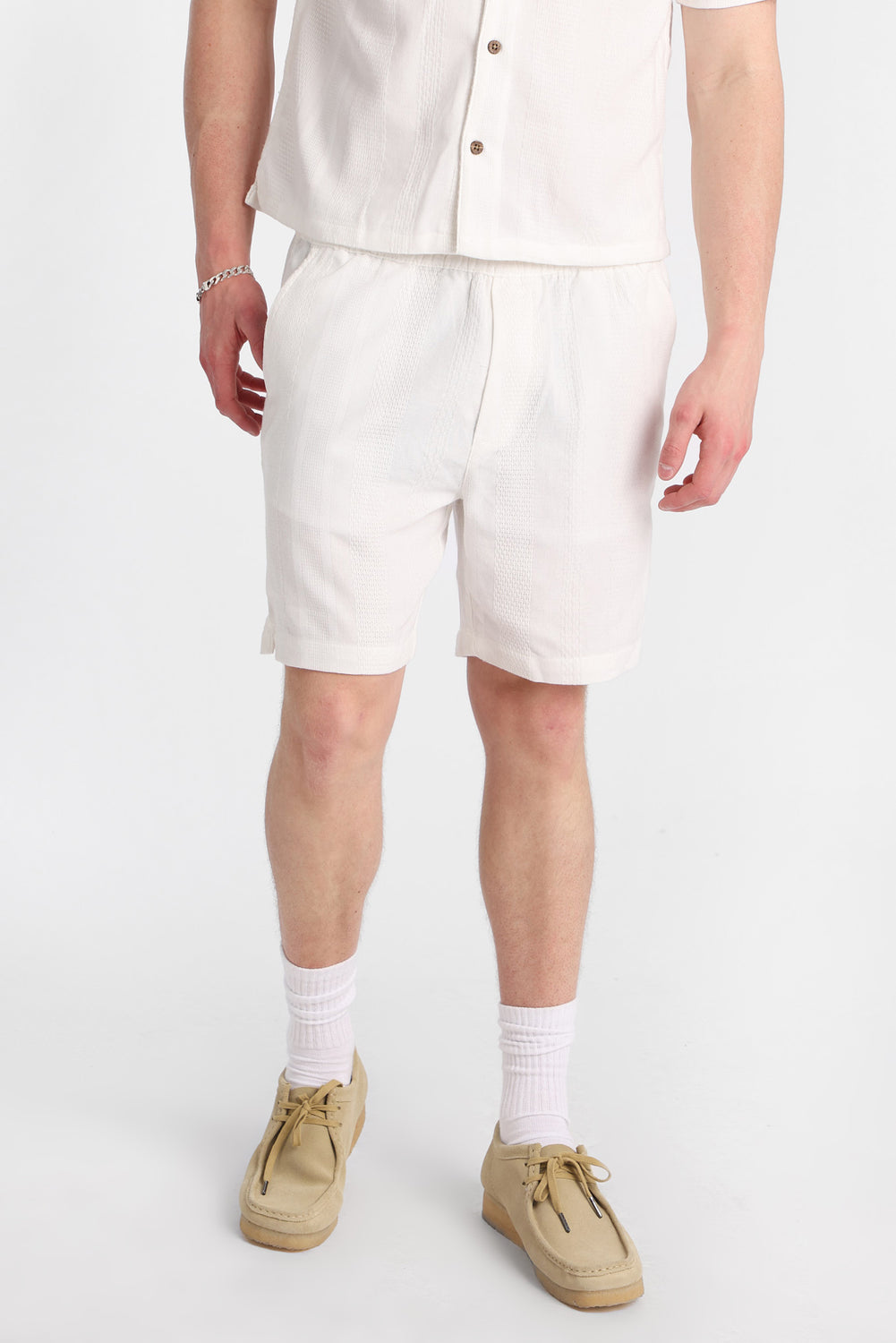 Short texturé à rayures 7 po Short texturé à rayures 7 po