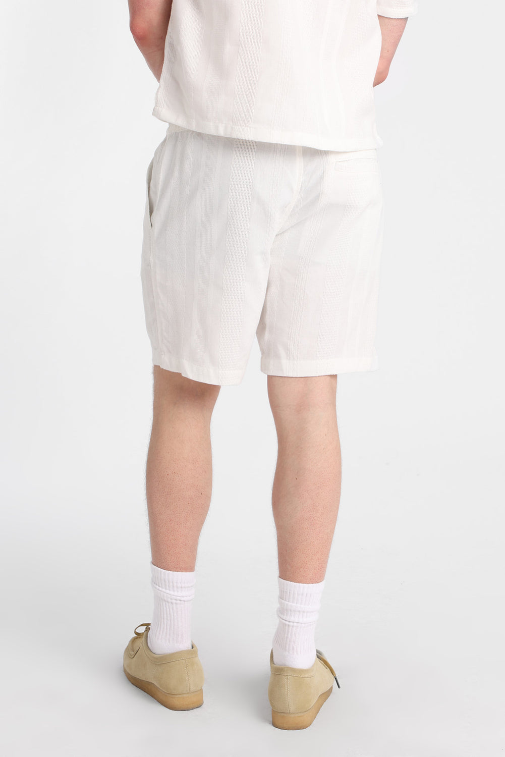Textured Striped Shorts 7