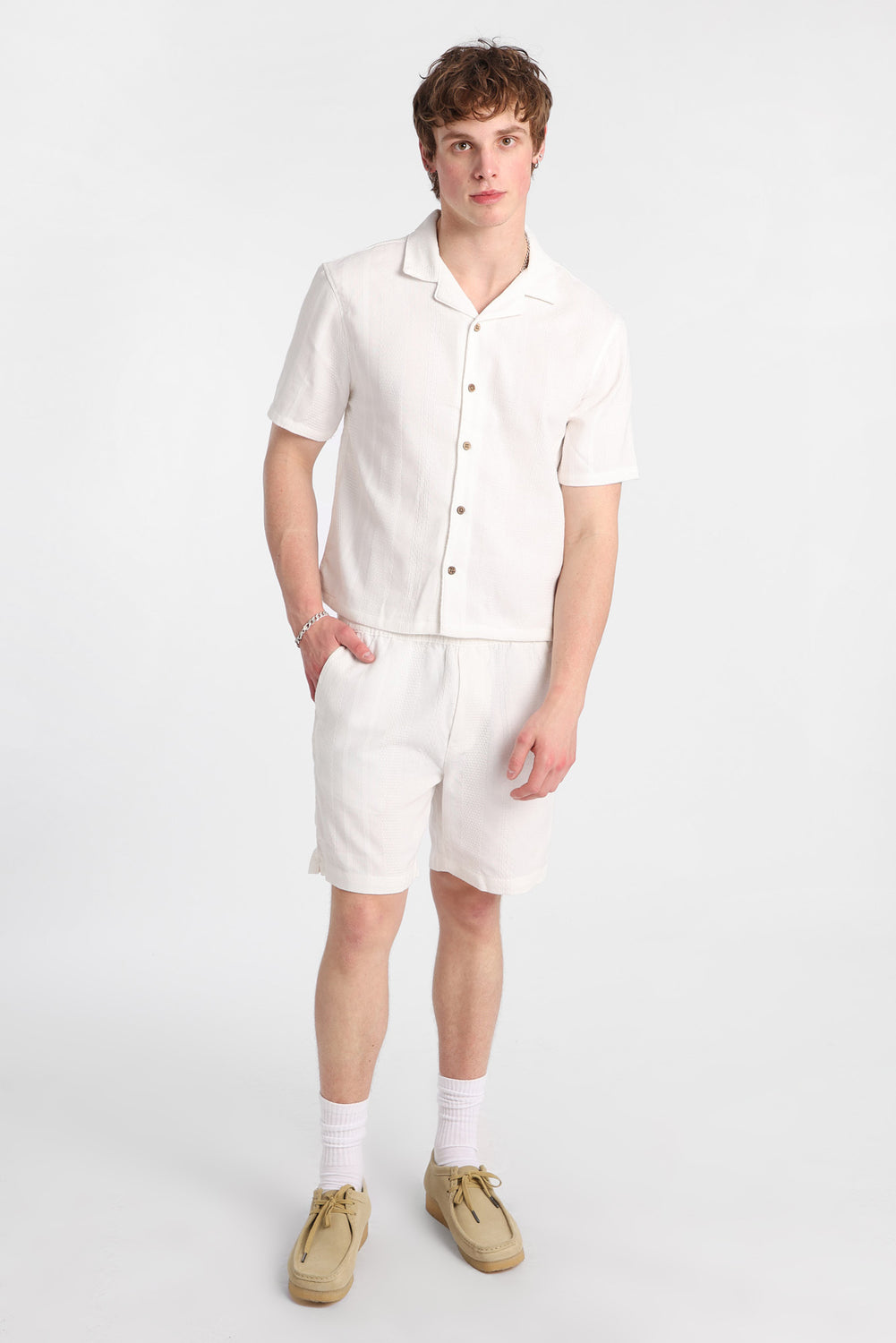 Short texturé à rayures 7 po Short texturé à rayures 7 po