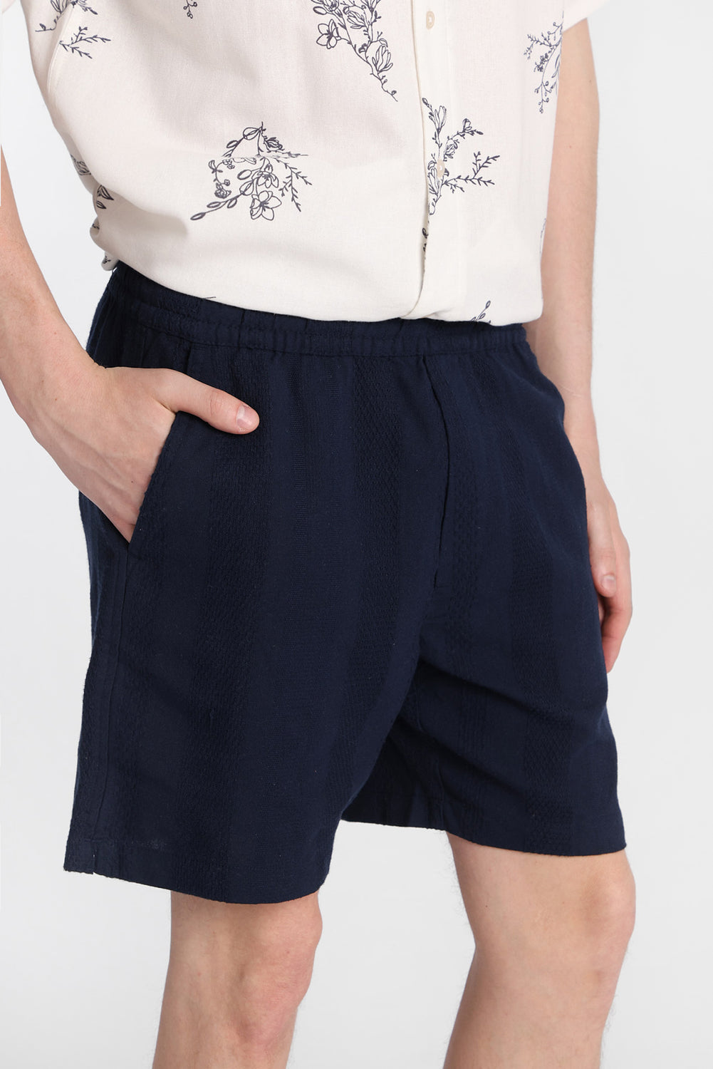 Short texturé à rayures 7 po Short texturé à rayures 7 po
