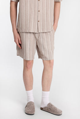 Textured Striped Shorts