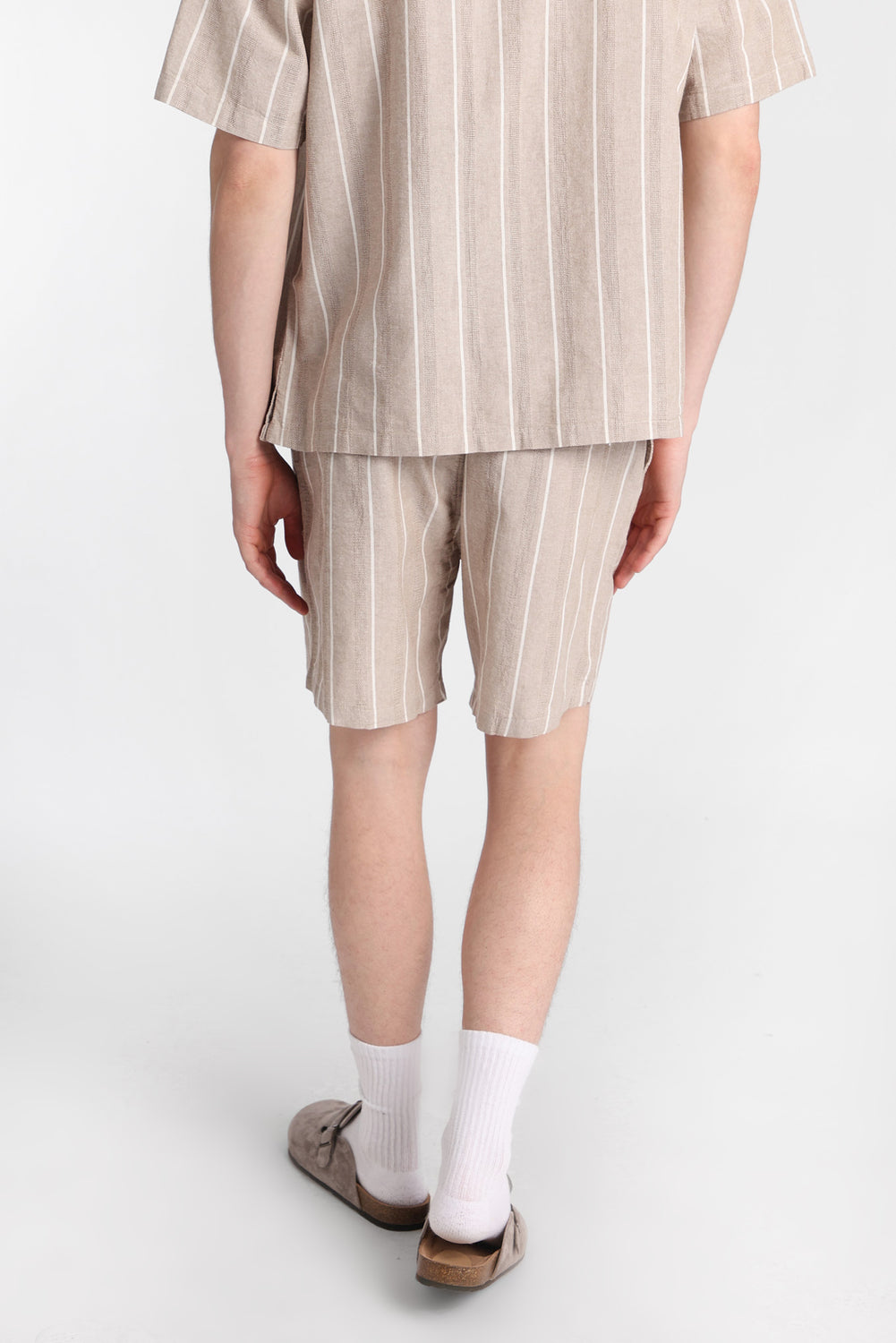 Textured Striped Shorts Textured Striped Shorts
