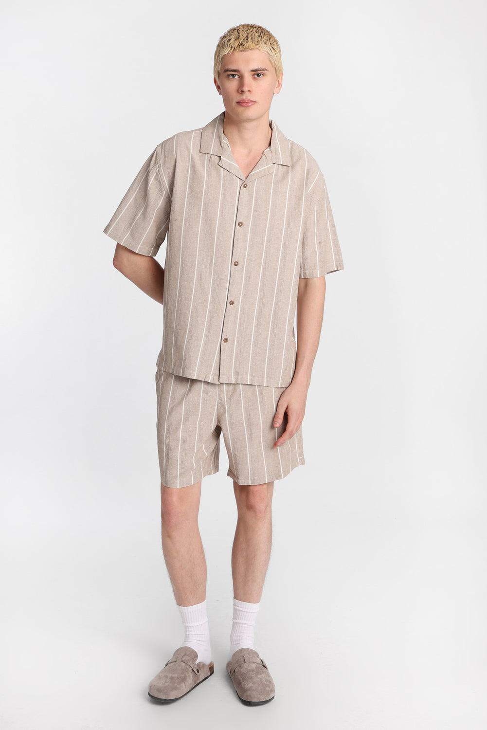 Short à rayures texturées Short à rayures texturées
