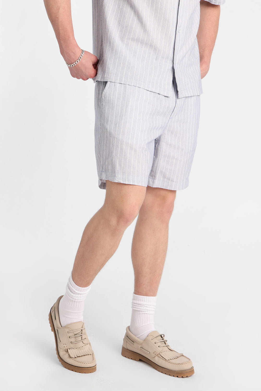 Short texturé à fines rayures 7 po Short texturé à fines rayures 7 po
