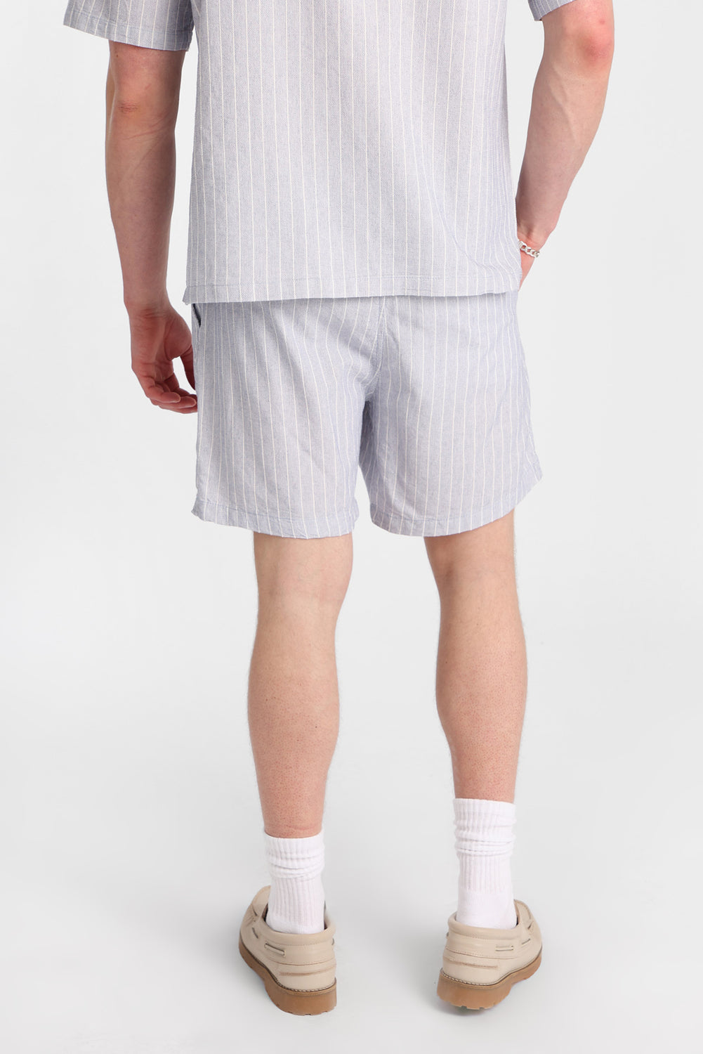 Short texturé à fines rayures 7 po Short texturé à fines rayures 7 po