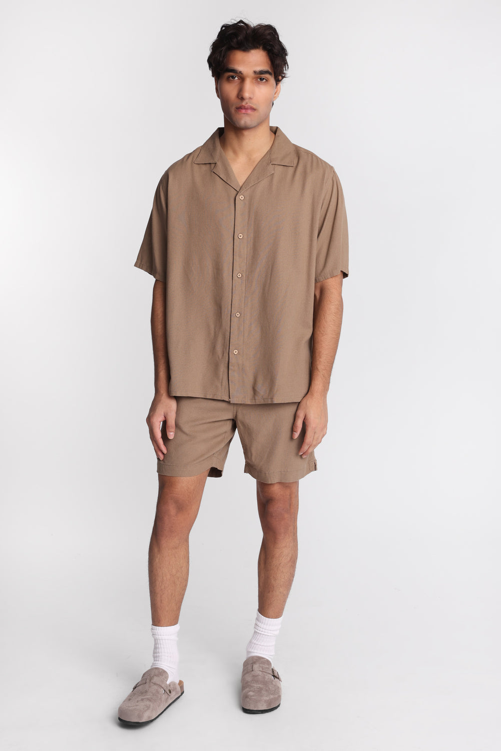 Short en mélange de lin 7 po Short en mélange de lin 7 po