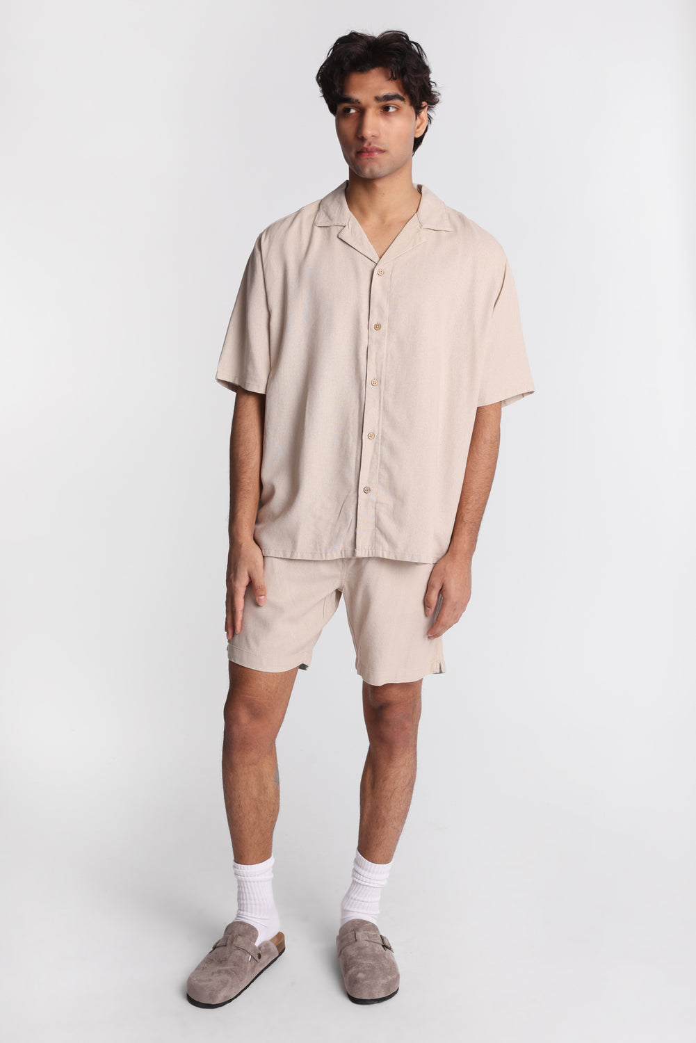 Short en mélange de lin 7 po Short en mélange de lin 7 po