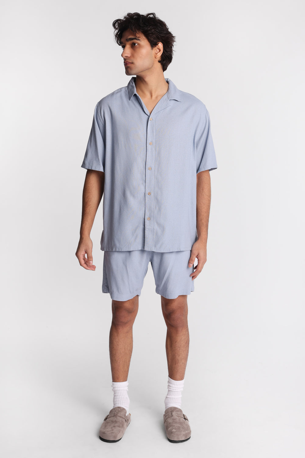 Short en mélange de lin 7 po Short en mélange de lin 7 po