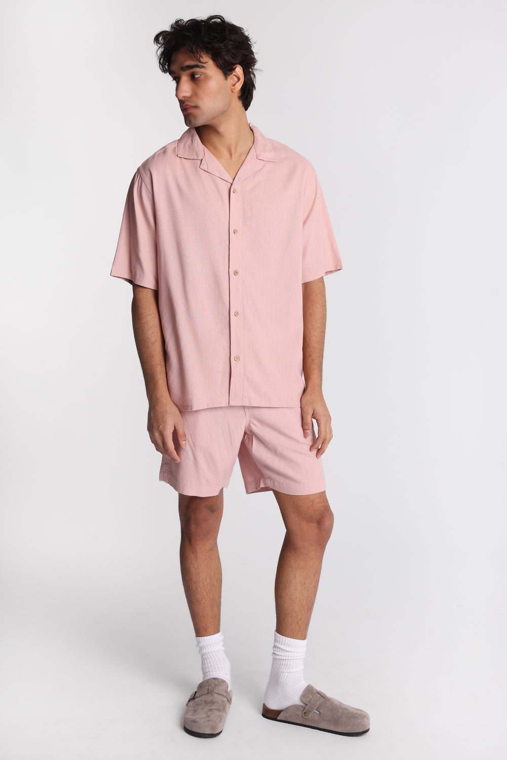 Short en mélange de lin 7 po Short en mélange de lin 7 po