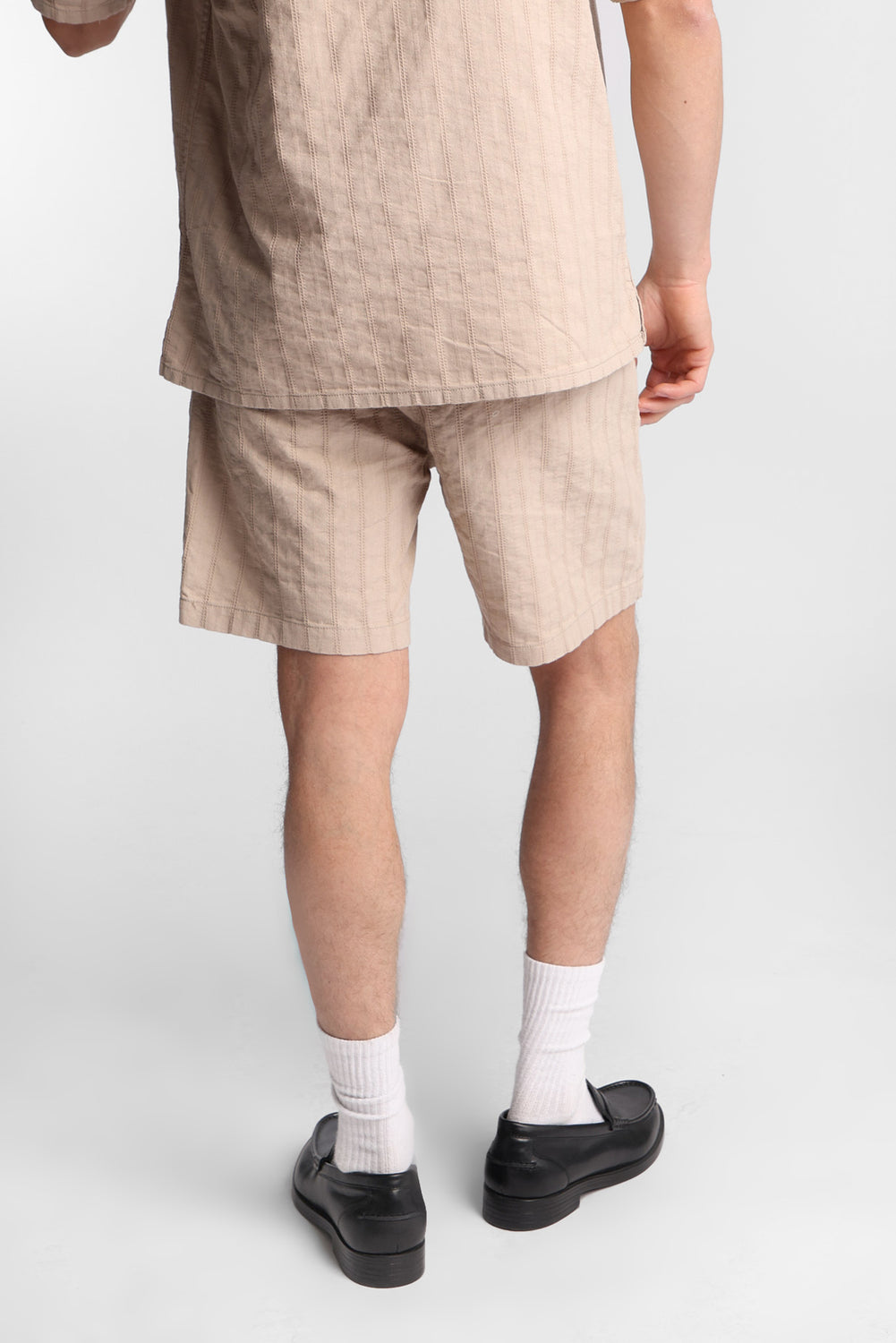 Textured Striped Shorts Textured Striped Shorts