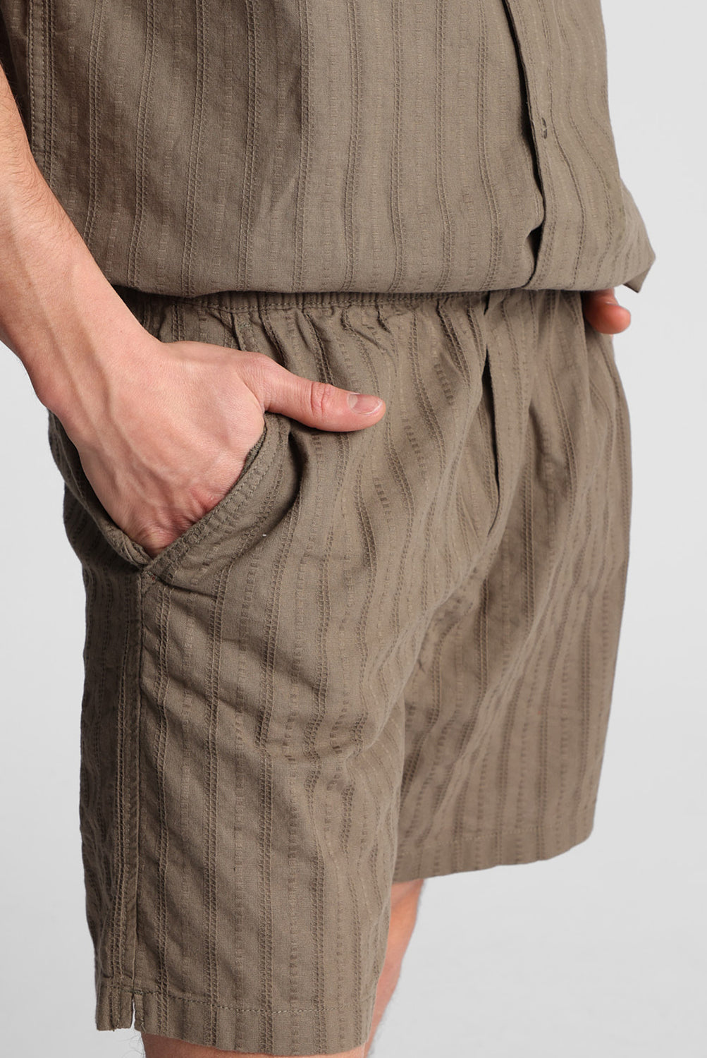 Short texturé à rayures Short texturé à rayures