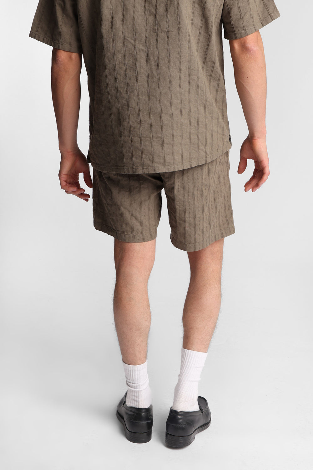 Textured Striped Shorts Textured Striped Shorts