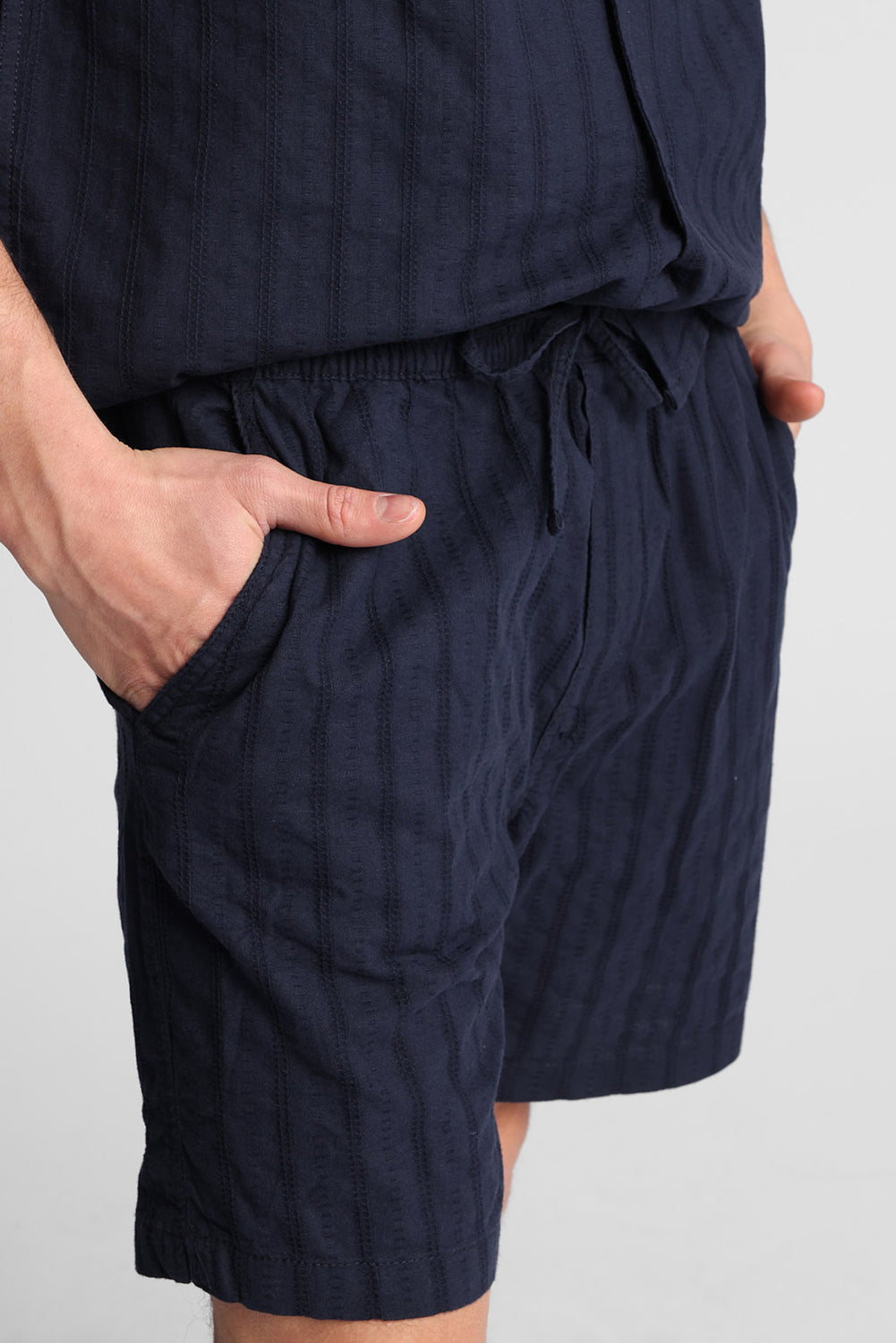 Textured Striped Shorts Textured Striped Shorts