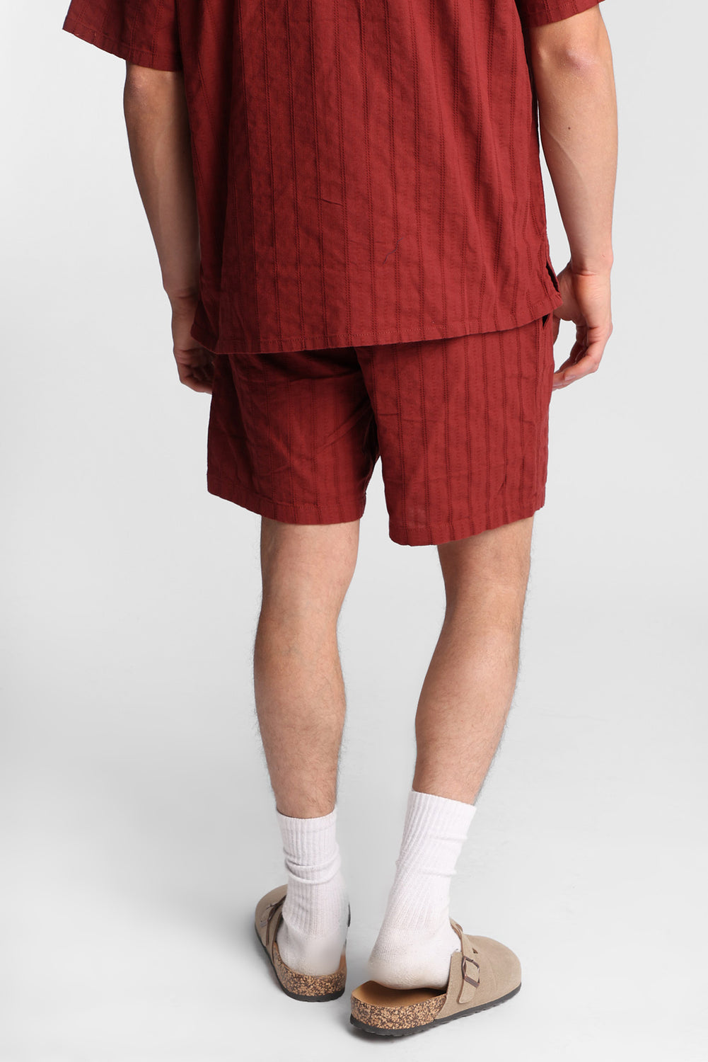 Textured Striped Shorts Textured Striped Shorts